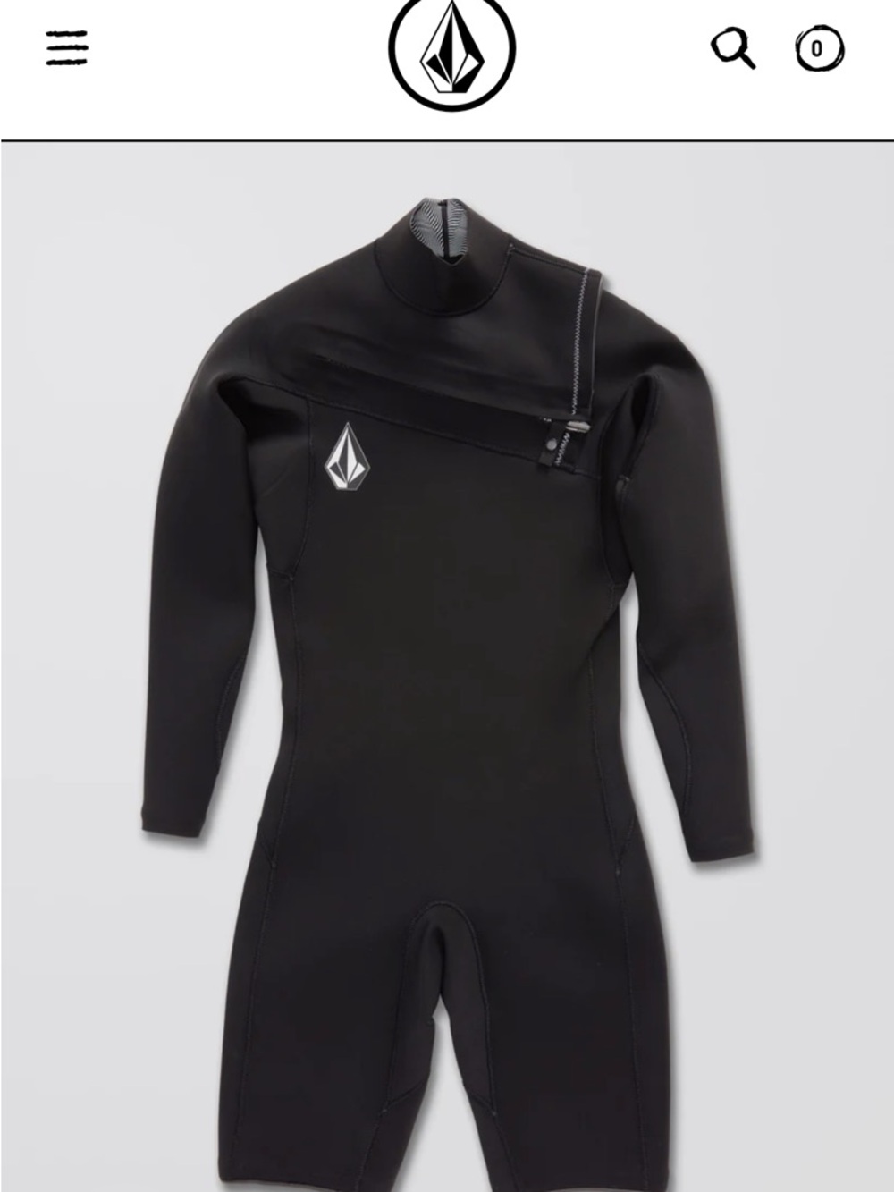NWT Volcom Women’s Black Long-Sleeve Chest-Zip One-Piece Wetsuit